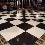 printed dance floor