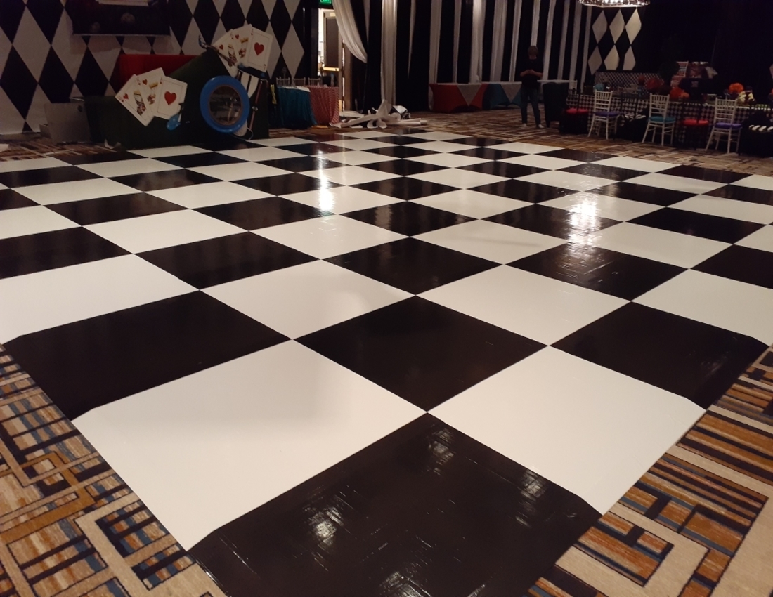 printed dance floor