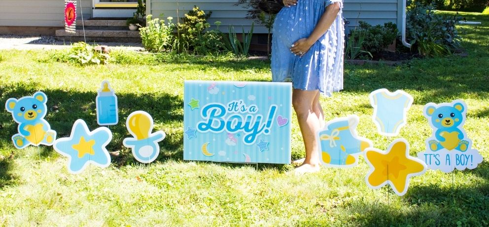 baby shower lawn signs
